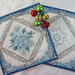 Quilted Trivets (2)  Set #1   $30  Silver Winter, 9.5" square.  Click here for more info