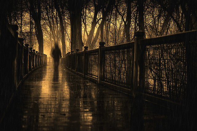 Marche sous la pluie