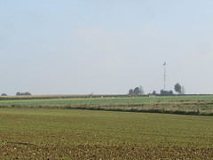 Pozières: The D73 road to Thiepval (Somme)