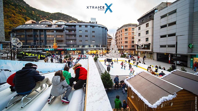 The Xtraice Synthetic Ice rink +  slide in Andorra
