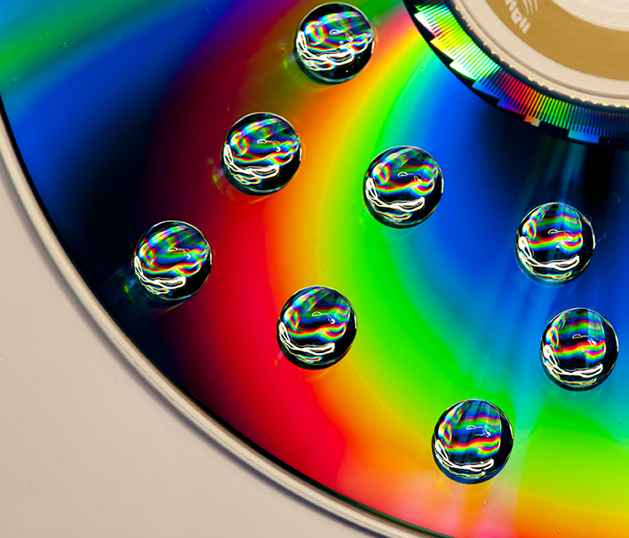 cd & water drops - An exhibition of work from Willie Wilson