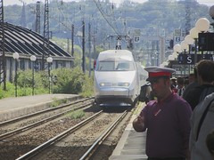 TGV approaching Gare de Pau, France