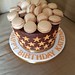 Macaron topped Chocolate ganache birthday cake