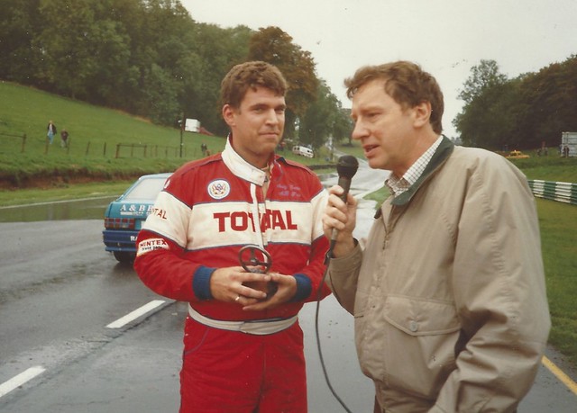 Andy Curtis with Andy Fraser after a win at Cadwell