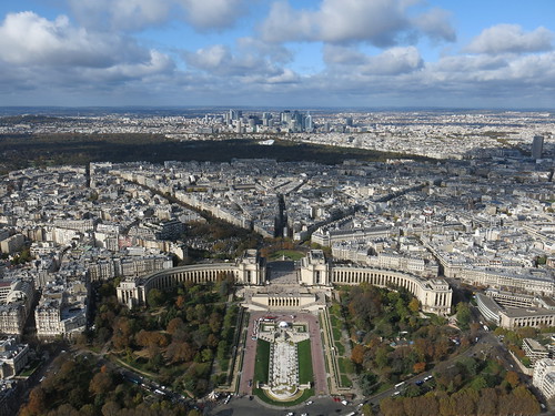 A northwestern view from the Eiffel Tower