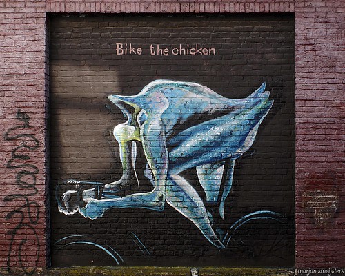 'Bike the chicken', Street Art Ghent, Belgium