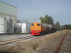 The line still sees freight traffic: CFT de la Vallée de l’Aa: Arques-Lumbres Railway, Nord pas de Calais, France 27th July 2004 - Photo of Quelmes