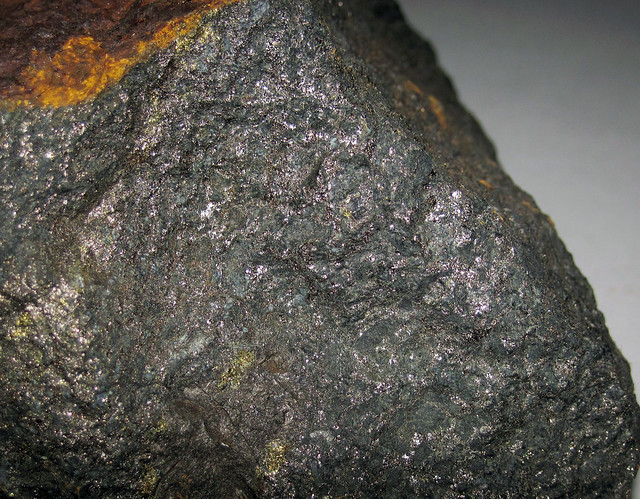 Photo：Sulfidic basaltic lapillistone (copper ore) (Middle Tholeiitic Unit, Kidd-Munro Assemblage, Neoarchean, 2.711 to 2.719 Ga; Potter Mine, east of Timmins, Ontario, Canada) 6 By James St. John