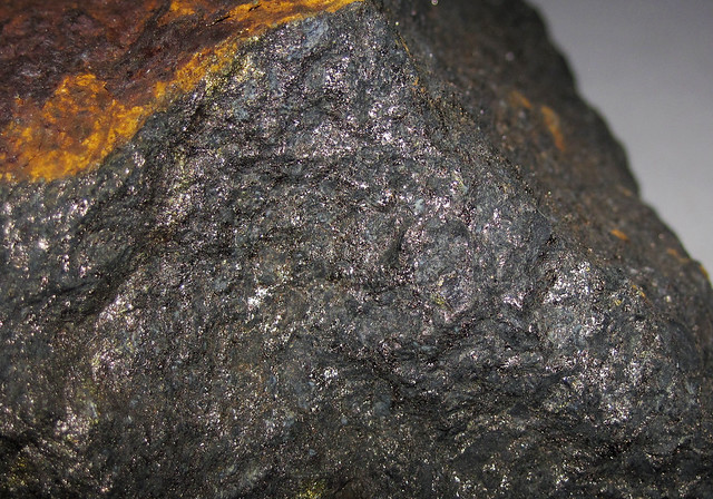 Photo：Sulfidic basaltic lapillistone (copper ore) (Middle Tholeiitic Unit, Kidd-Munro Assemblage, Neoarchean, 2.711 to 2.719 Ga; Potter Mine, east of Timmins, Ontario, Canada) 7 By James St. John