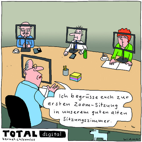Comics #totaldigital: Zoom-Sitzung im New-Normal