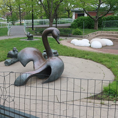 Fenced-in Swan and Duck