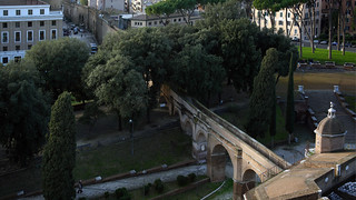 View of the Passetto from the Castel Sant'Angelo (Mausoleum of Hadrian)