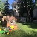 Mud kitchen in the front yard