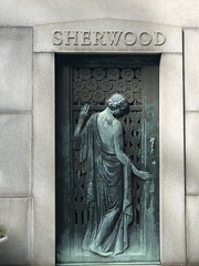 Female figure, bas relief on Sherwood Mausoleum, Rock Creek Cemetery, Washington, D.C.