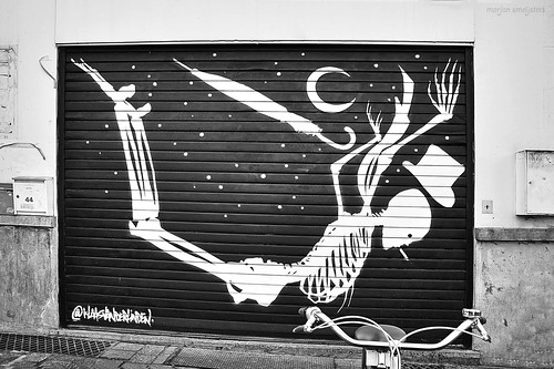 'Skeleton' (Klaas van der Linden), Street Art Ghent, Belgium