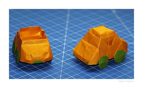 Origami Car / VW Bug (Charles Esseltine) and Origami Cabrio (Variation by Marjan Smeijsters)
