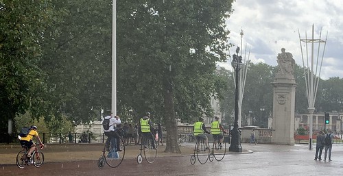 They’re changing the bikes at Buckingham Palace . . .  The penny-farthing fights back!