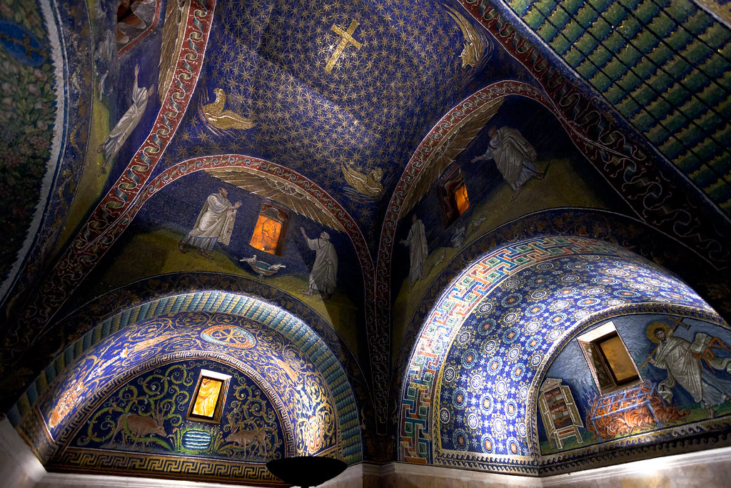 À l'intérieur du mausolée de Galla Placidia, à Ravenne