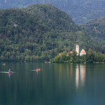 Tourist boats on the lake