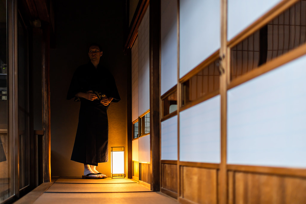 Une nuit en hébergement de style japonais dans un ryokan
