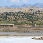 Pag salt works and the Velebit Mountains