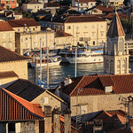 Trogir harbour from the cathedral