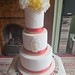 Small three tiered wedding cake
