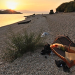 Beach camping at Plaža Murići