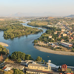 Drini River flowing in Shkodër