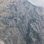 Steep rock face behind Llogara Pass