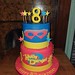 Henry Danger themed two tiered birthday cake