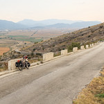 Cycling down towards the Greek border