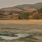 Dried-up reservoir above Krahës