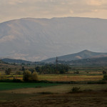 Nightfall in the hills near Krahës