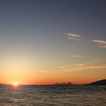 October sunrise in the Gulf of Corinth