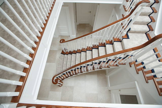 Flared Paint Grade Cut String Stairs