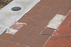 Platform edge tiles at Cheverly