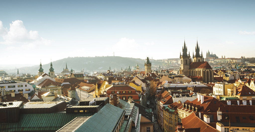 Panorama sur la vieille ville de Prague