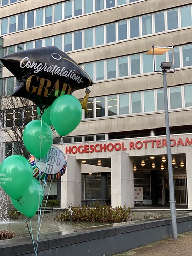 Ballonboeket Geslaagd Hoge School Rotterdam Rotterdamse Ballonnen