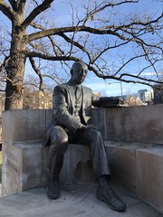 Statue, Carter G. Woodson Memorial, Rhode Island Avenue NW, Shaw, Washington, D.C.