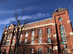 Shiloh Baptist Church and blue sky from P Street NW, Shaw, Washington, D.C.