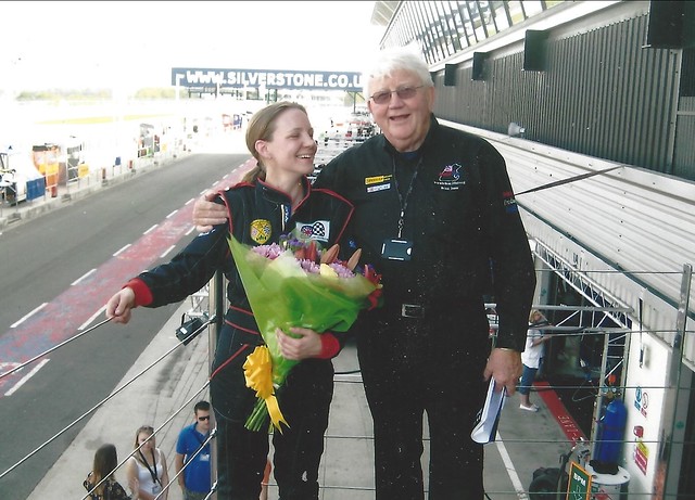 Brian Jones and Emma Karwacki celebrate her championship win in 2011