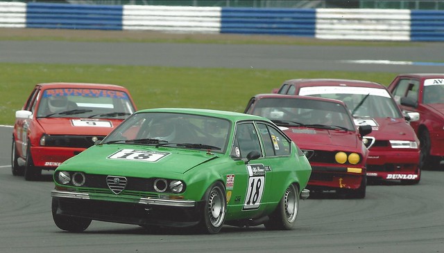 Nev Simpson leads a group at Silverstone 2005