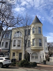 House with massive corner turret, 30th Street NW, Georgetown, Washington, D.C.