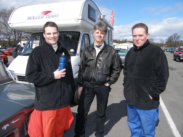 Steve Foley, Sam Laird and Ray Foley at Donington