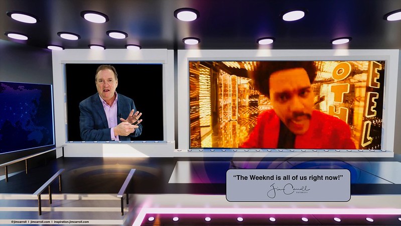 &quot;The Weeknd is all of us right now!” - Futurist Jim Carroll The memes came hot and heavy right after the Super Bowl halftime, based on that particular moment when The Weeknd was stumbling about through a hall of mirrors, looking confused, lost, unsure of