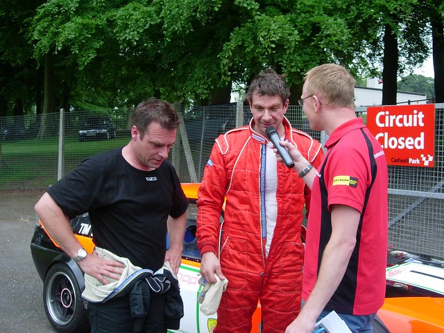 Ian Stapleton and Tim Lewis after race 1 at Cadwell