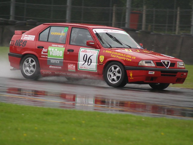 Emma in thr wet at Oulton 2007