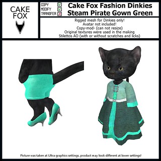 NEW: Cake Fox Fashion Dinkies Steam Pirate Gown