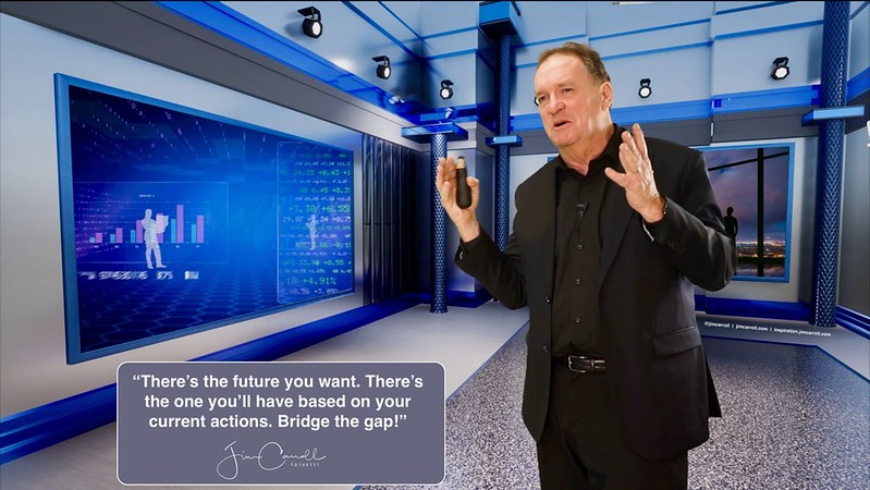 “There’s the future you want. There’s the one you’ll have based on your current actions. Bridge the gap!” - #Futurist Jim Carroll Success is often the result of cumulative failures, strung together in a chain of knowledge and expertise. And you&#039;ll only ma